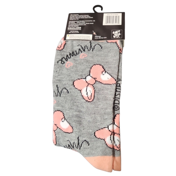 Disney Minnie Mouse Pink and Gray Casual Socks - Picture 3 of 3